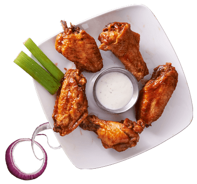 Chicago Street Pub, Grill & Banquets in De Pere WI Wings with Celery Onion