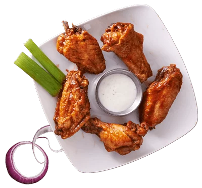 Chicago Street Pub, Grill & Banquets in De Pere WI Wings with Celery Onion